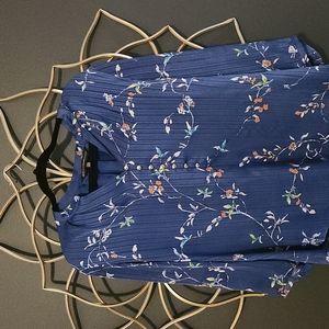 Floral blue blouse